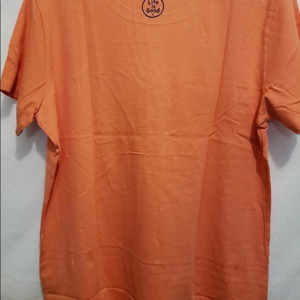Life Is Good Orange “Beer Happy” Top T-shirt Large Bonus Jewelry included ‼️‼️) - Picture 5 of 8